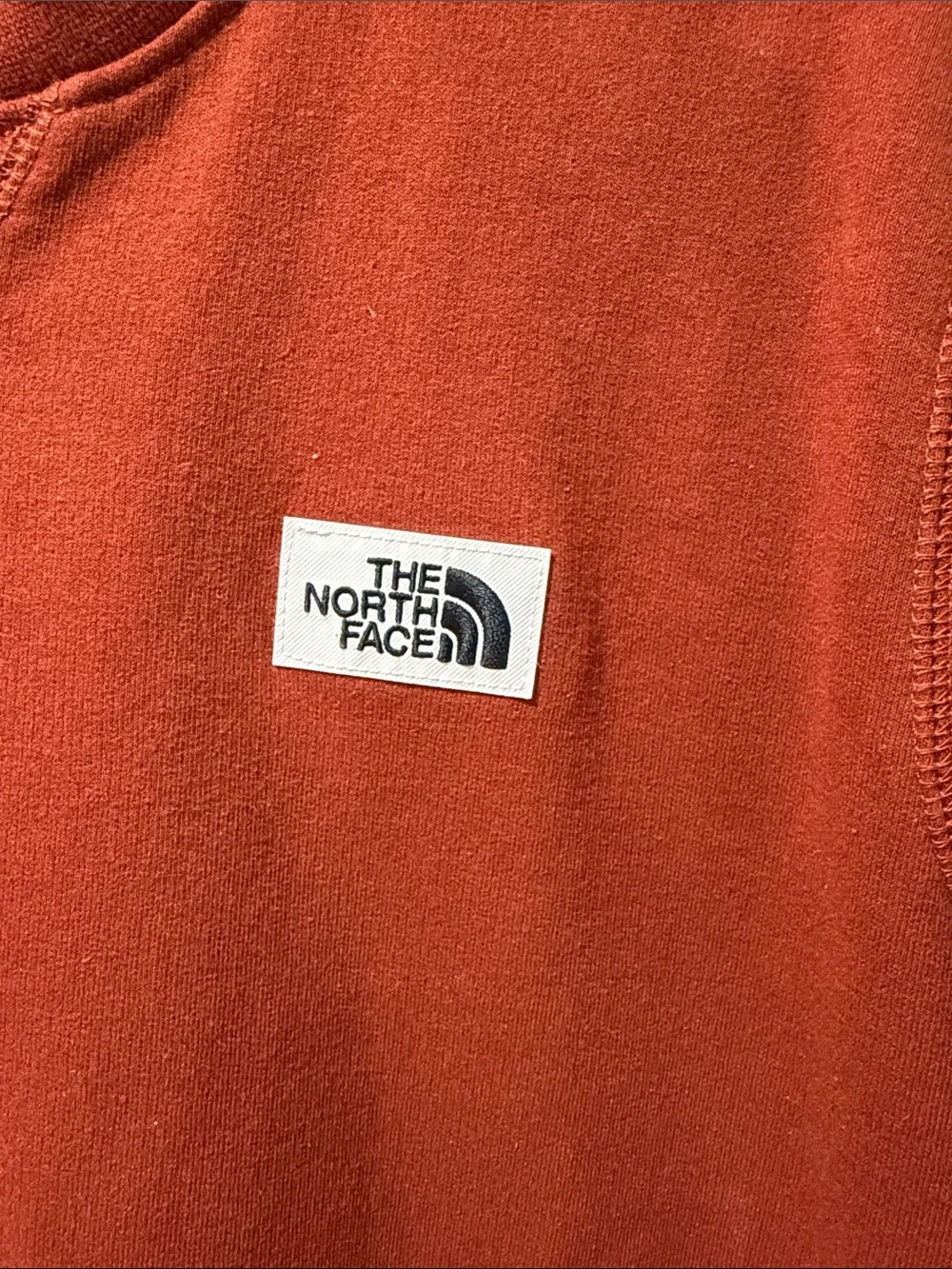 The North Face Men’s Crewneck Sweatshirt Orange Fleece Lined‎ Size Medium Casual